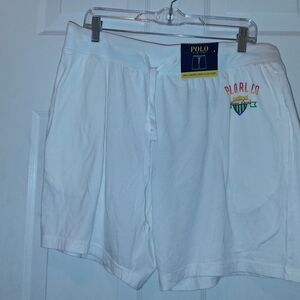 Polo by Ralph Lauren White Cotton Drawstring Shorts